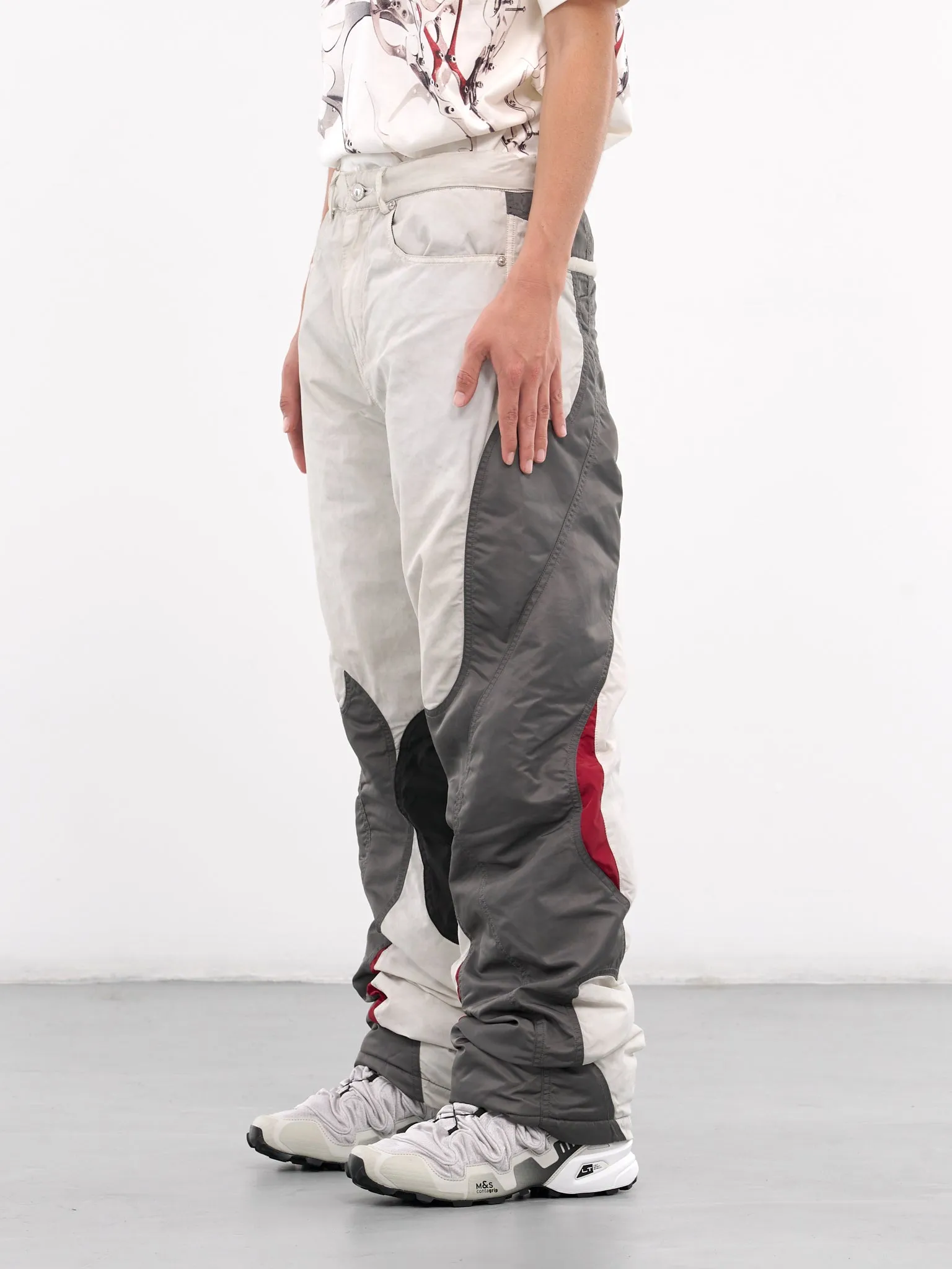 Rider Pants (KUF4MT10AP-T1374-WHITE-GREY)