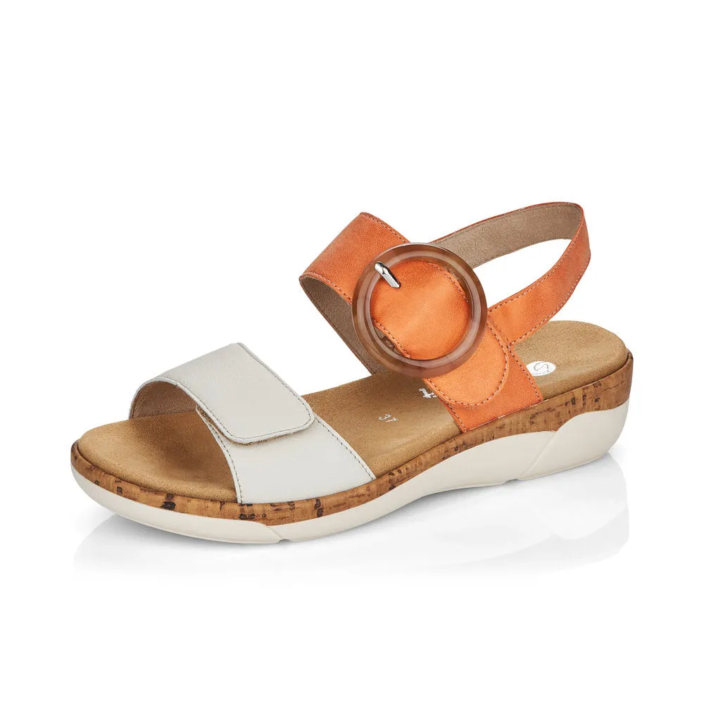 Rieker Women's Jocelyn 53 - Off White/Orange