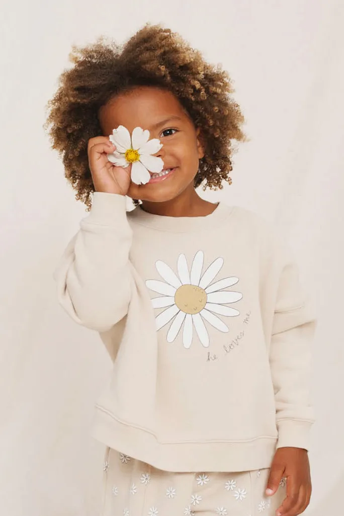 Rylee   Cru Daisy Love Boxy Girls Pullover (Size 12/14 left)