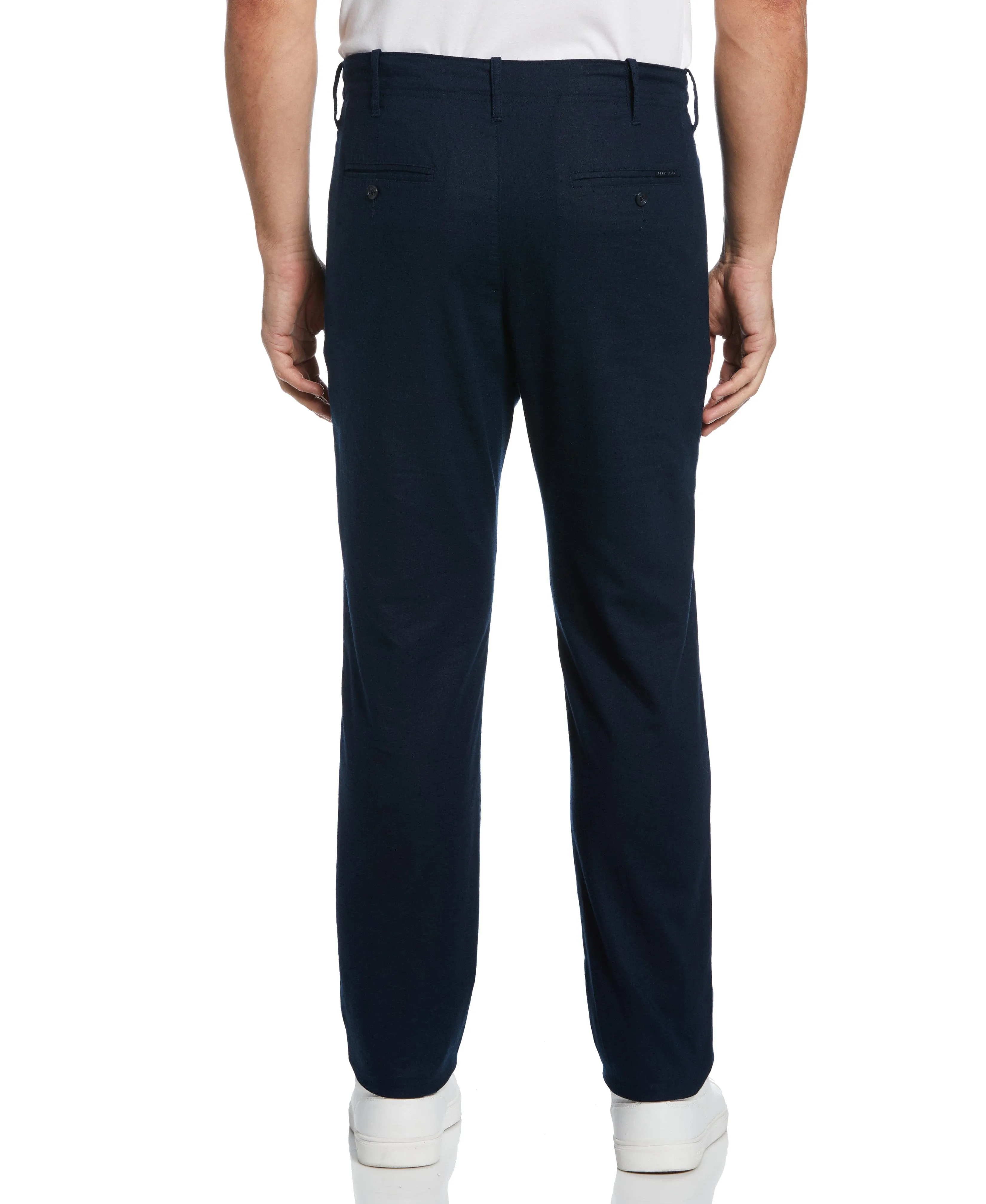 Slim Fit Linen Blend Stretch Pant