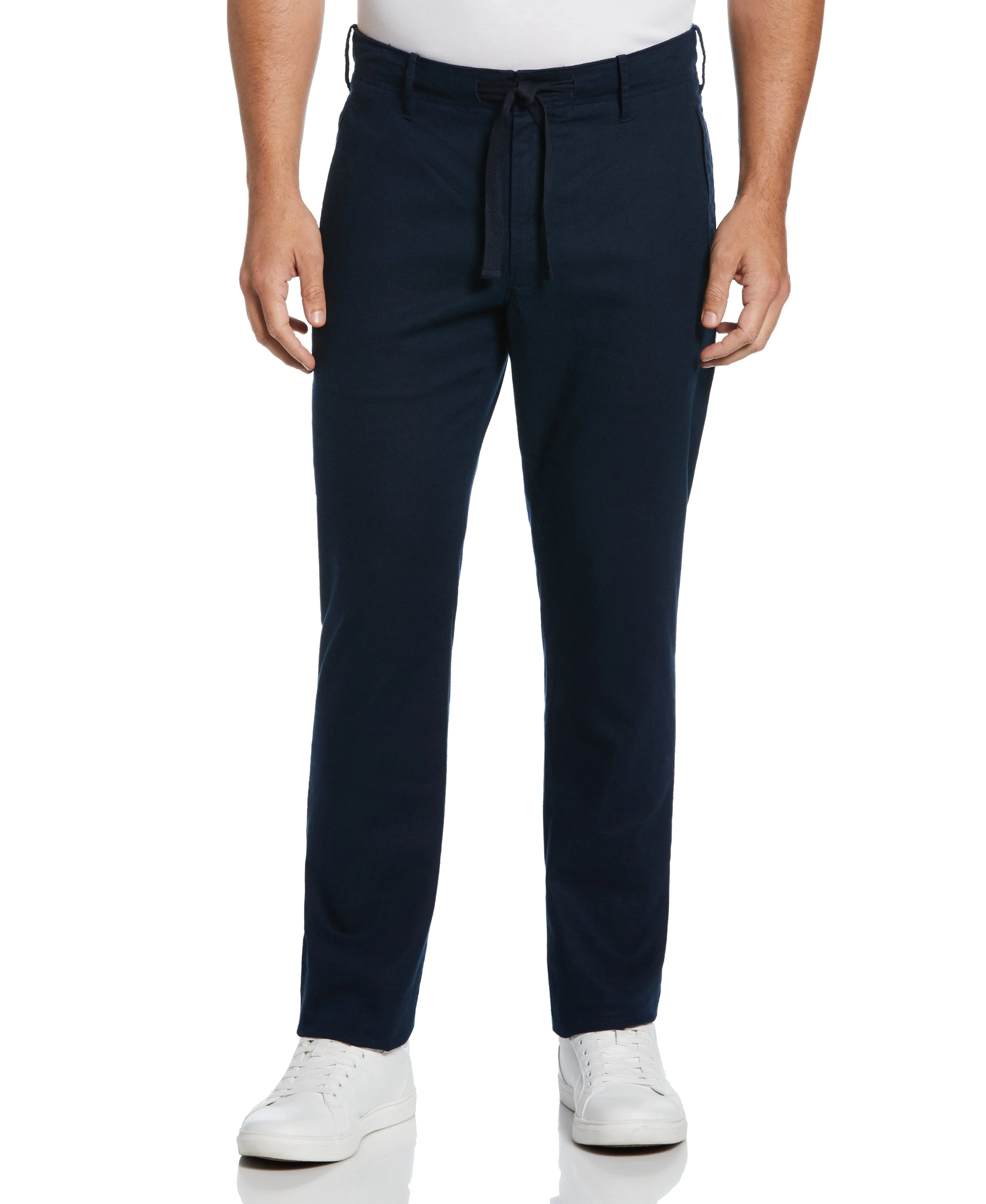 Slim Fit Linen Blend Stretch Pant