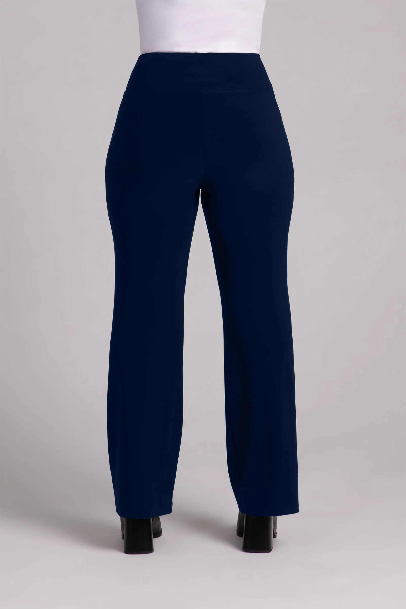 Straight Leg Pant with Yoke | Navy