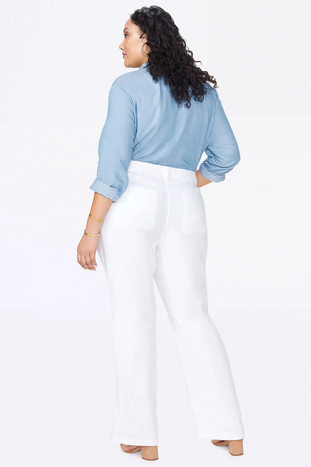 Trouser Pants In Plus Size - Optic White