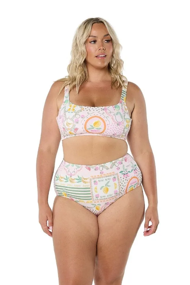 Tutti Frutti Square Neck Bikini Top