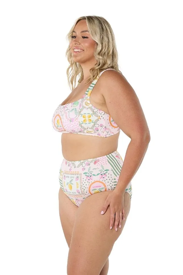 Tutti Frutti Square Neck Bikini Top