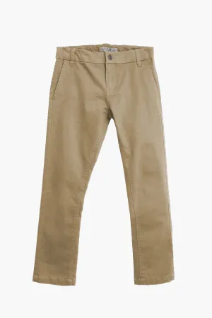 Wheat Chino Boys Pants - Cashew