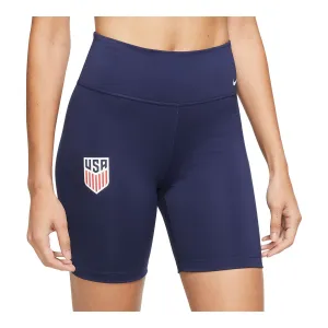 Women's Nike USMNT 2023 Mid-Rise Blue Biker Shorts