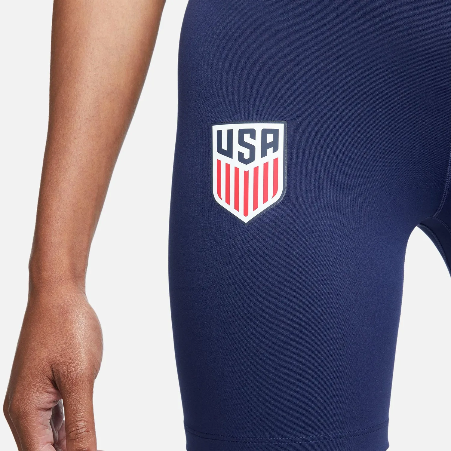 Women's Nike USMNT 2023 Mid-Rise Blue Biker Shorts