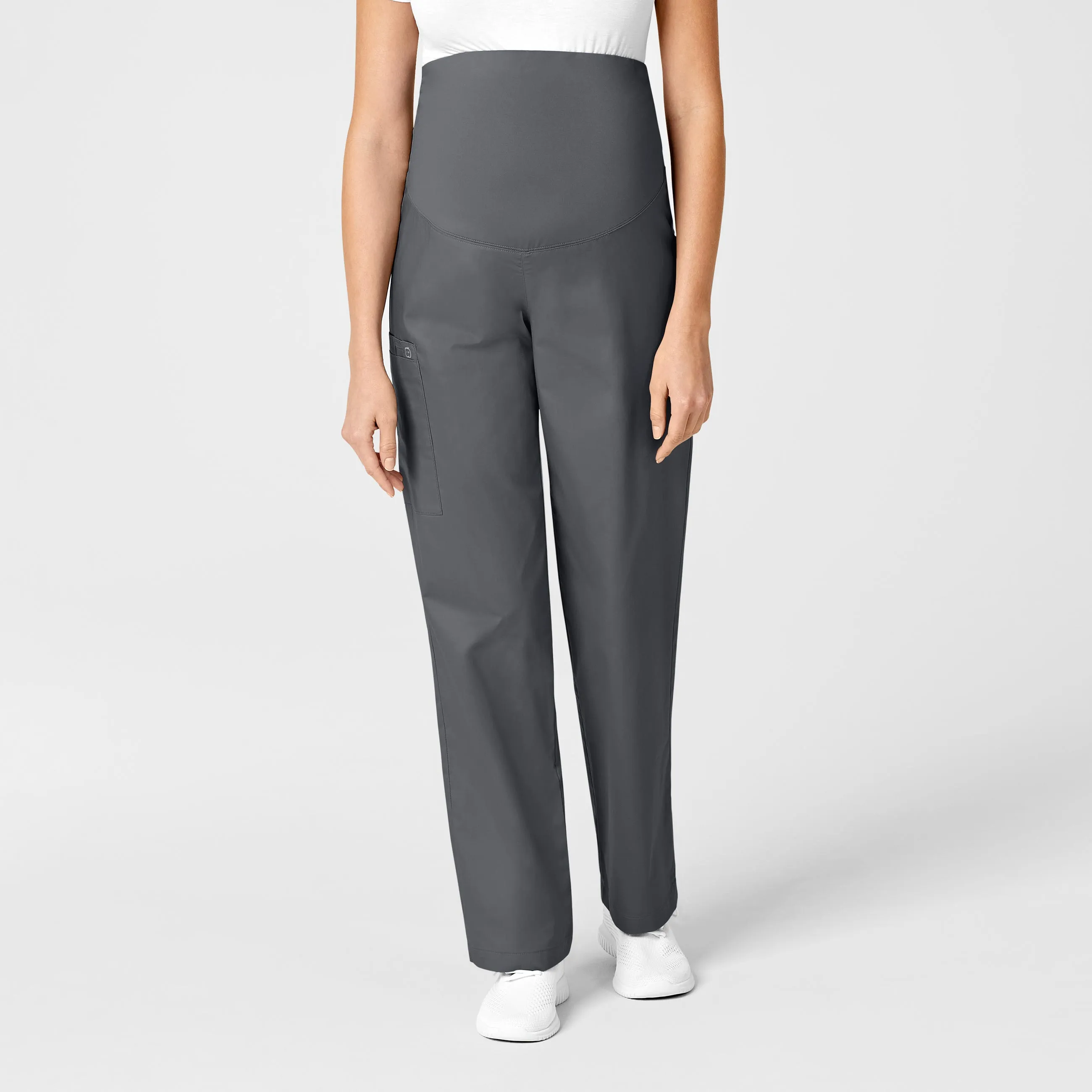 WonderWORK Maternity Cargo Scrub Pant - Pewter